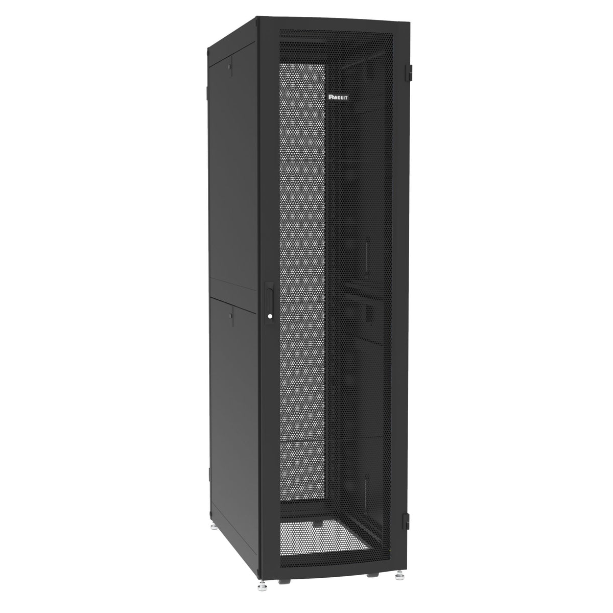 Panduit DNE6512B Net-verse Cabinet, 45ru, 600mm X 1000mm, Black, With Side Panels