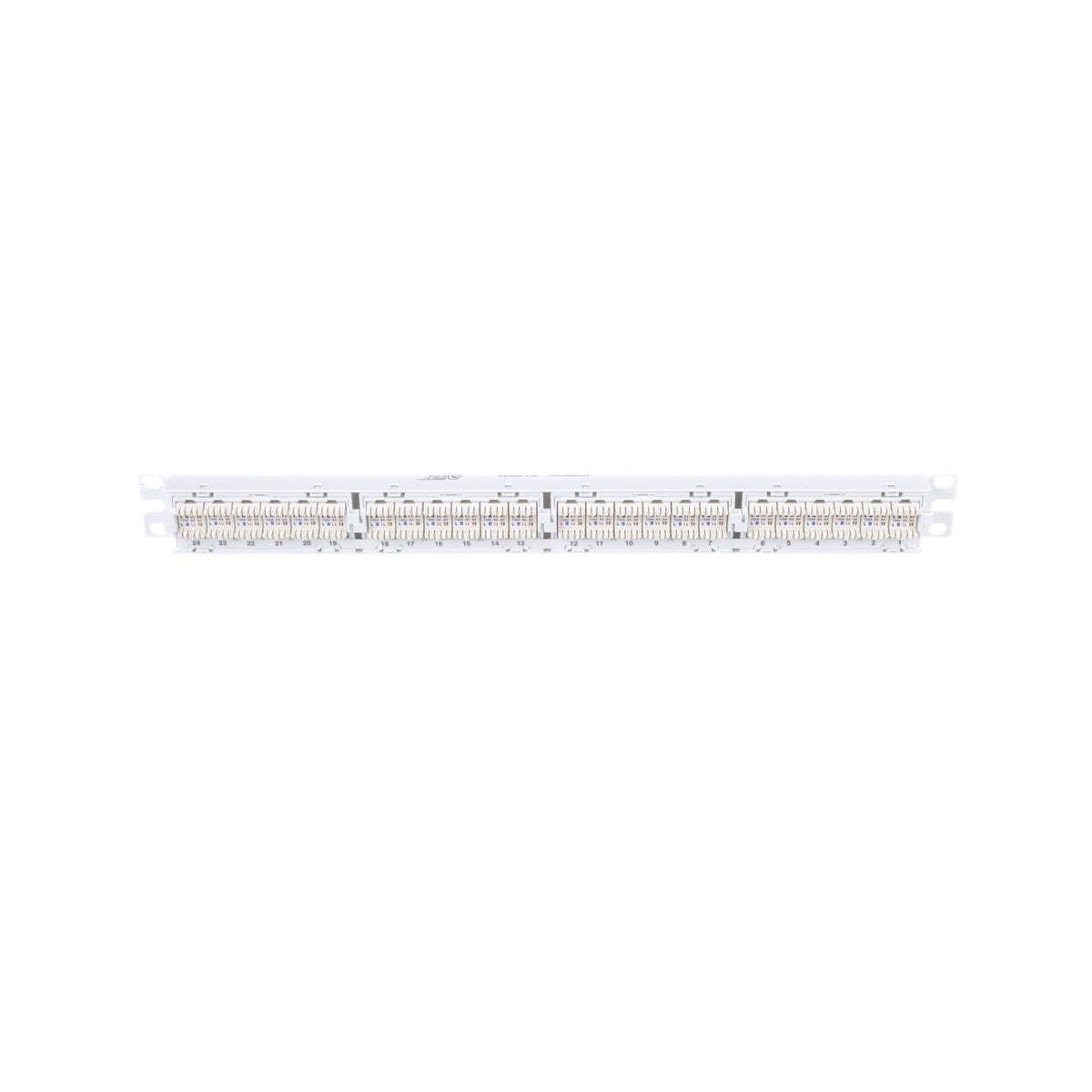 Panduit DP245E88TGWH | DP5e Flat Cat 5e Punchdown Patch Panel 24 Ports, 1RU, White