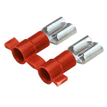 Panduit DV18-250B-3K | Reel Smart DV18-250B-3K Disconnect, Red, Vinyl, 18-22 AWG, 0.250 x 0.032" Tab