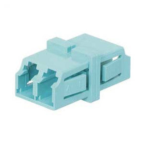 Panduit FADSLCZAQ-L Lc Sr./sr. 10gig Om3/om4 Sff Duplex Multimode Fiber Optic Adapter With Zirconia Ceramic Split Sleeves, Aqua, 50 Per Pack