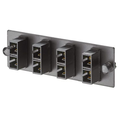 Panduit FAP4WBLDSC Fap With 4 Sc, Duplex, Mm, Adapters, Black, Phos Bronze