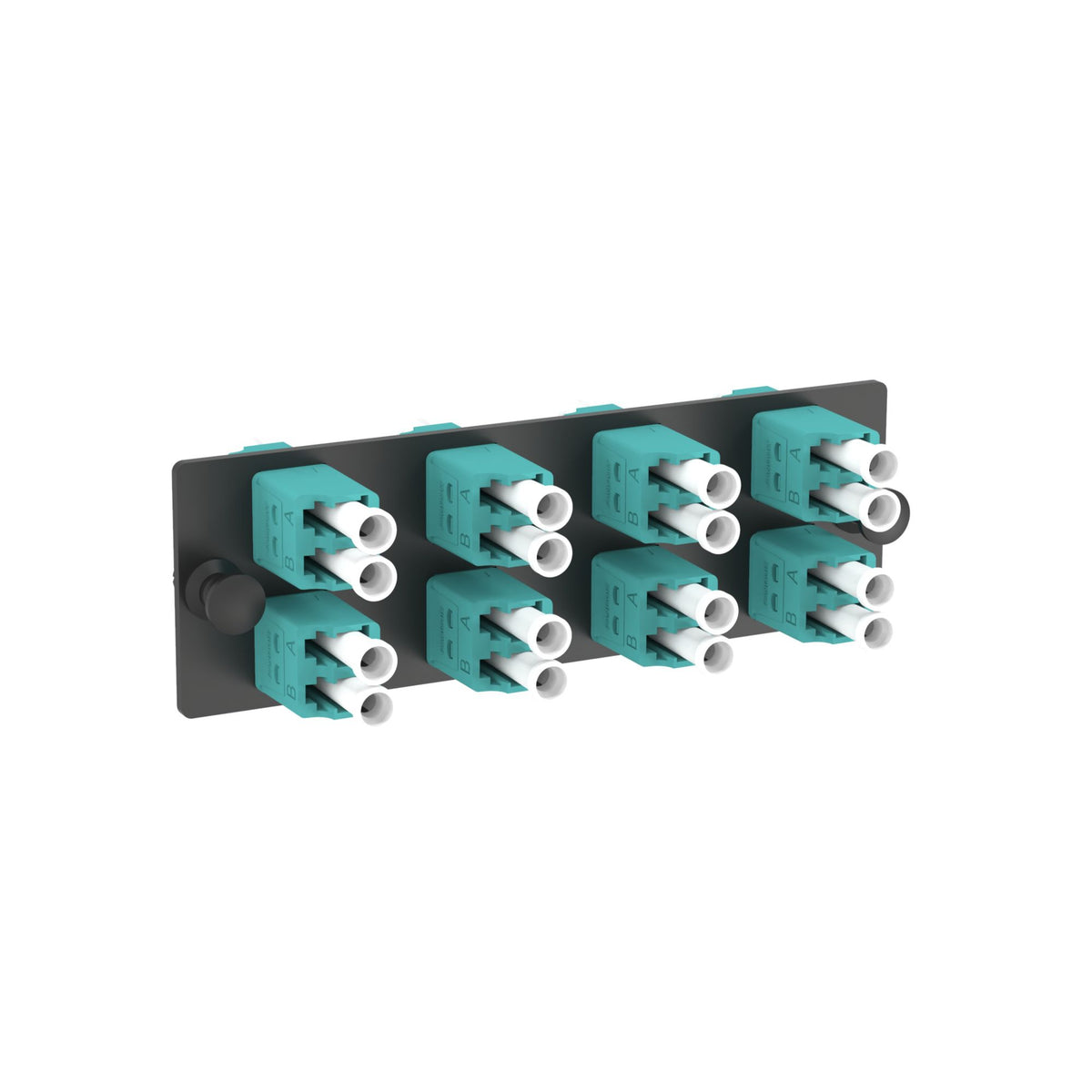 Panduit FAP8WAQDLCZ | Panduit Opticom | Network Patch Panel - 8 Port(s) - 8 x Duplex - Black, Aqua