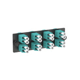 Panduit FAP8WAQDLCZ | Panduit Opticom | Network Patch Panel - 8 Port(s) - 8 x Duplex - Black, Aqua