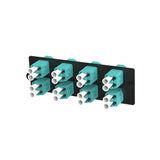 Panduit FAP8WAQDLCZ | Panduit Opticom | Network Patch Panel - 8 Port(s) - 8 x Duplex - Black, Aqua