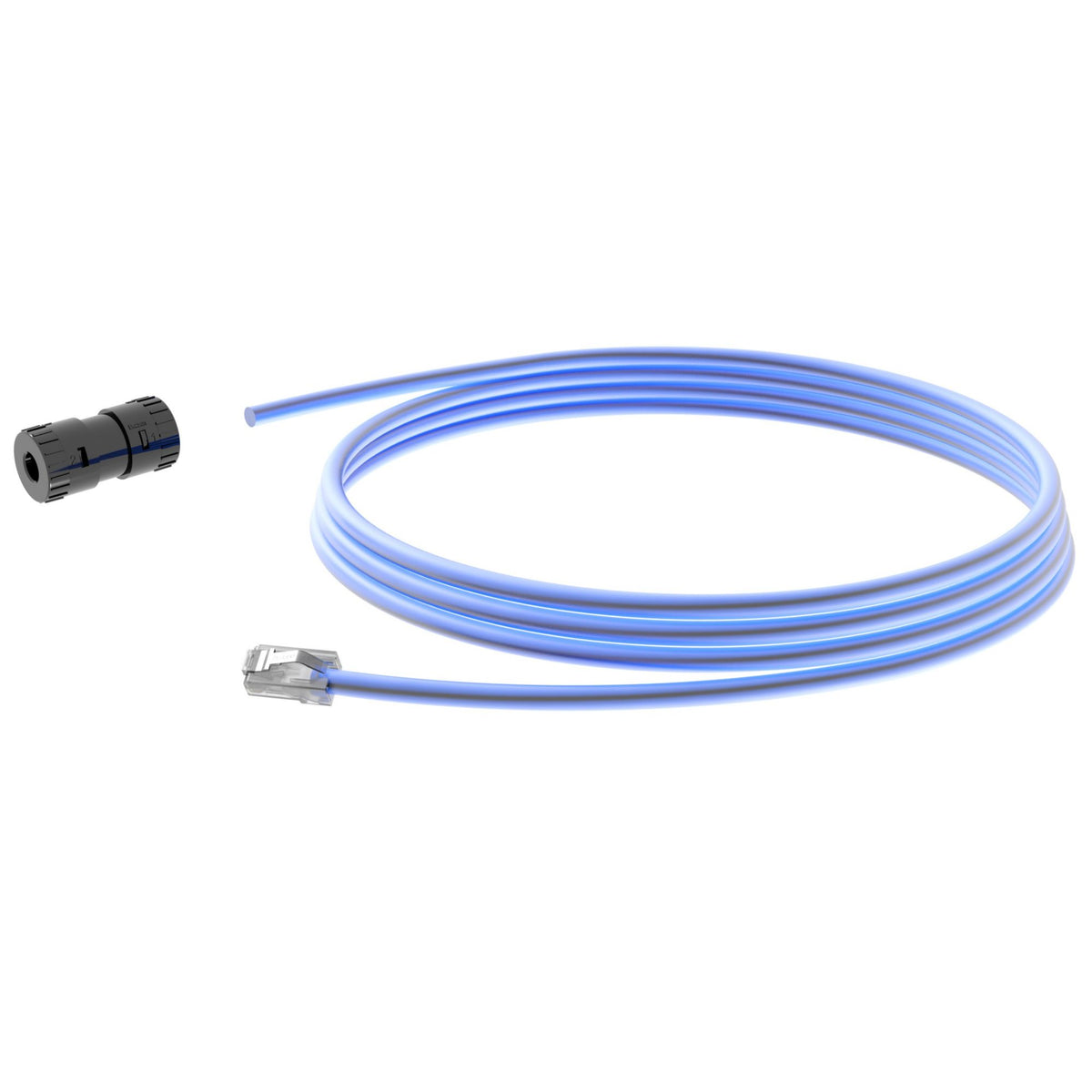 Panduit FC-ICC/P3MBU | 6A UTP Connector, Plenum RJ45 Cord, 3 M, Blue