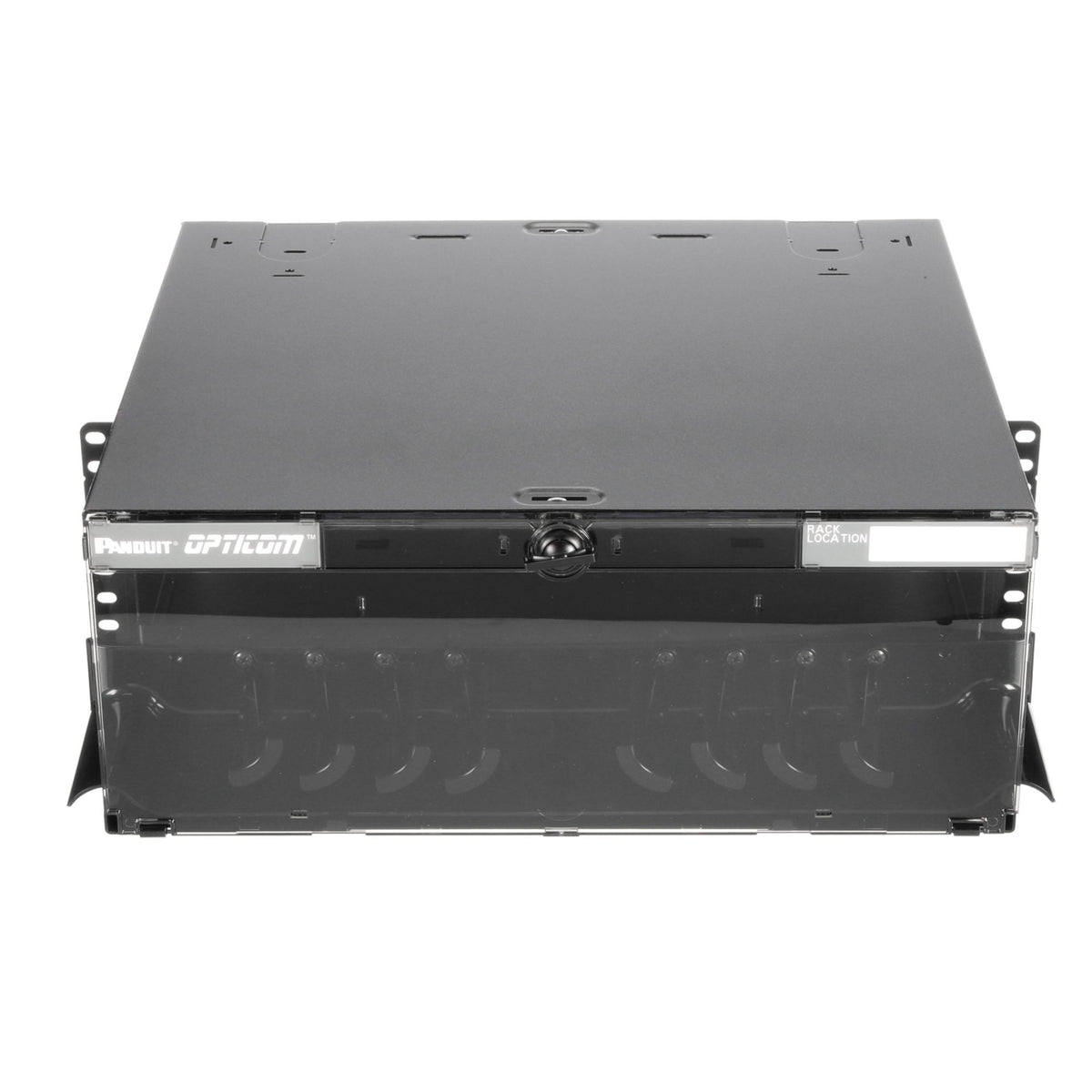 Panduit FCE4U | Panduit Fiber Enclosure - For LAN Switch, Patch Panel, Fiber Optic Cable Manager - 4U Rack Height - Rack-mountable - Black - Steel