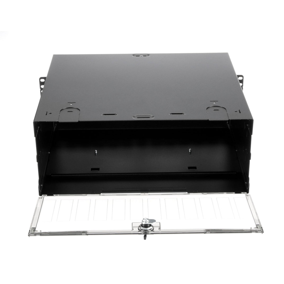 Panduit FCE4U | Panduit Fiber Enclosure - For LAN Switch, Patch Panel, Fiber Optic Cable Manager - 4U Rack Height - Rack-mountable - Black - Steel