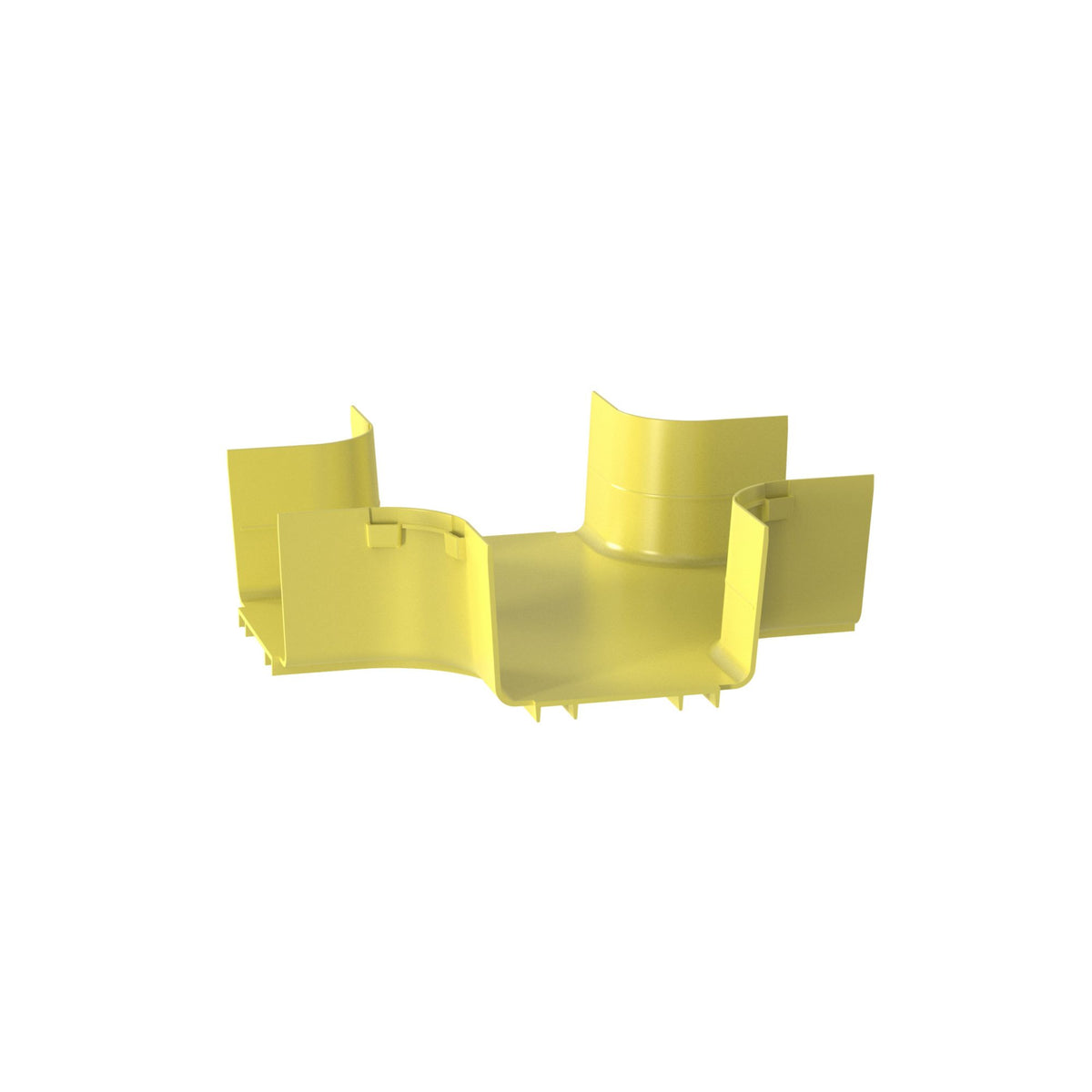 Panduit FRFWC6X4LYL | FiberRunner 4-Way Cross Fitting, 6x4, Yellow