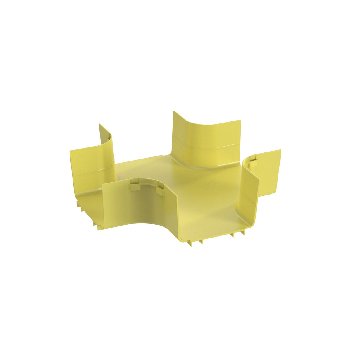 Panduit FRFWC6X4LYL | FiberRunner 4-Way Cross Fitting, 6x4, Yellow