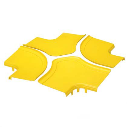 Panduit FRFWCSC12YL | Panduit FiberRunner 12x4 Split Cover - Cable raceway cover - yellow