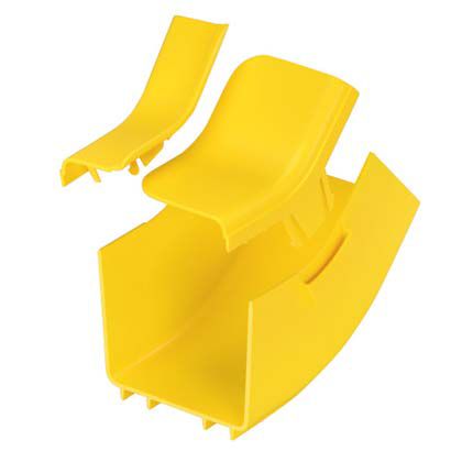 Panduit FRIV454X4LYL | FIBERRUNNER INSIDE VERTICAL ANGLE FITTING, 45 DEGREE