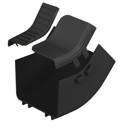 Panduit FRIV456X4BL | Panduit 6x4 Inside Vertical 45 Angle Fitting - Cable raceway angled fitting - black