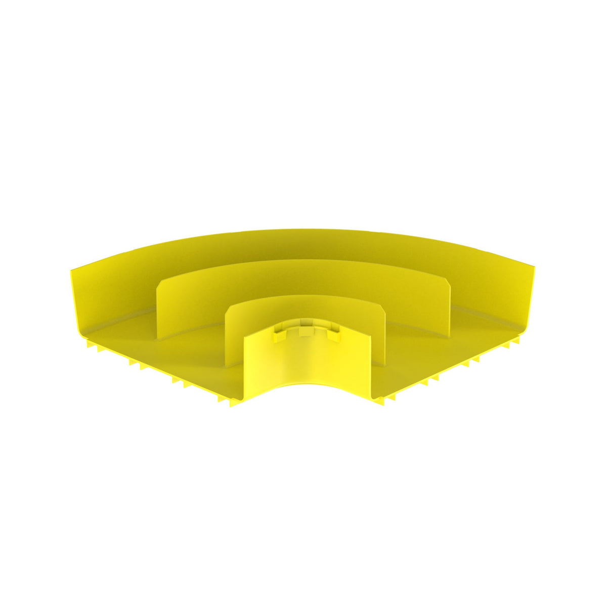 Panduit FRRA12X4LYL | FiberRunner Horizontal Right-Angle, 90°, 12x4, Yellow