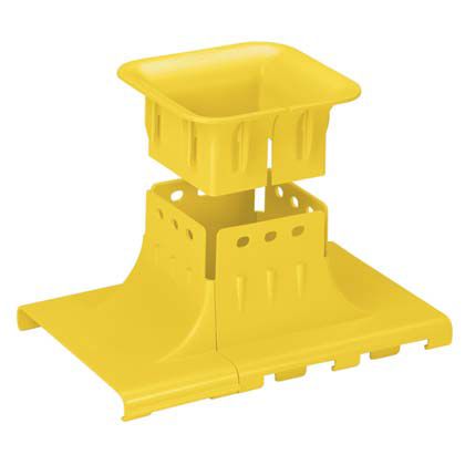 Panduit FRUPS6X4YL | Panduit FiberRunner 6x4 System Spillouts - Cable raceway up spout - yellow