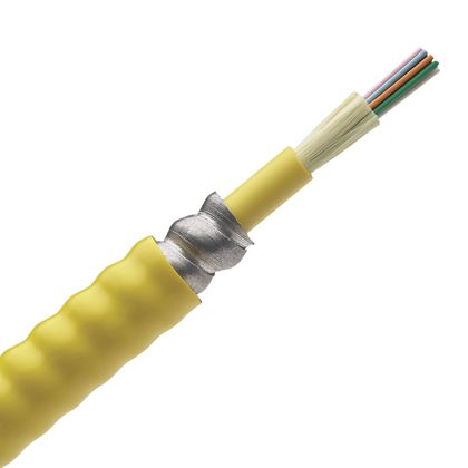 Panduit FSPP996Y | 96 Fiber Cable, OS2, Indoor Armored TB, Plenum, 900um Buffered