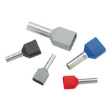 Panduit FTD78-12-D | Pan-Term FTD78-12-D Twin wire ferrule, Black, 12mm Pin L, PK500