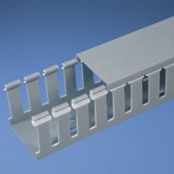 Panduit G1.5X2LG6 Slotted Duct, PVC,1.5";X2";X6’;L, Light Gray