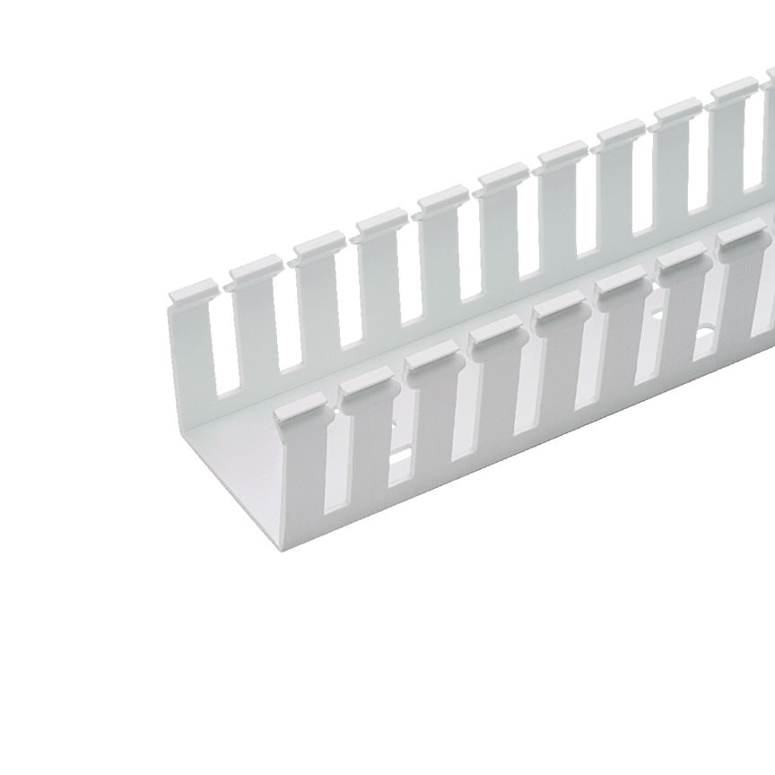 Panduit G1.5X4WH6 Slotted Duct, PVC,1.5";X4";X6’;L, White
