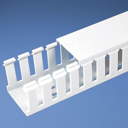 Panduit G1X1WH6 Slotted Duct, PVC, 1";X1";X6’;L, White