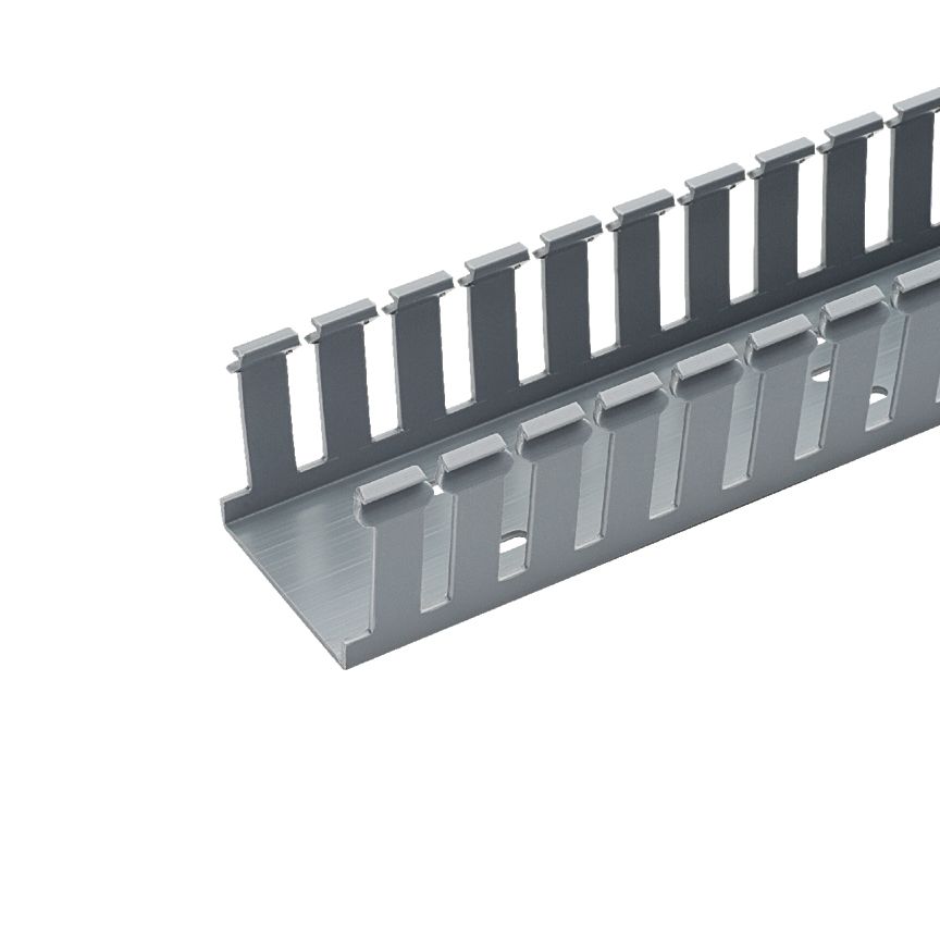 Panduit G3X4BL6 Slotted Duct, PVC,3";X4";X6’;,Black