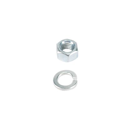 Panduit HNLW12 | 1/2-13 Hex Nuts and 1/2 Inch Lockwashers - Hex Nut, Lock Washer - Zinc Plated - Clear