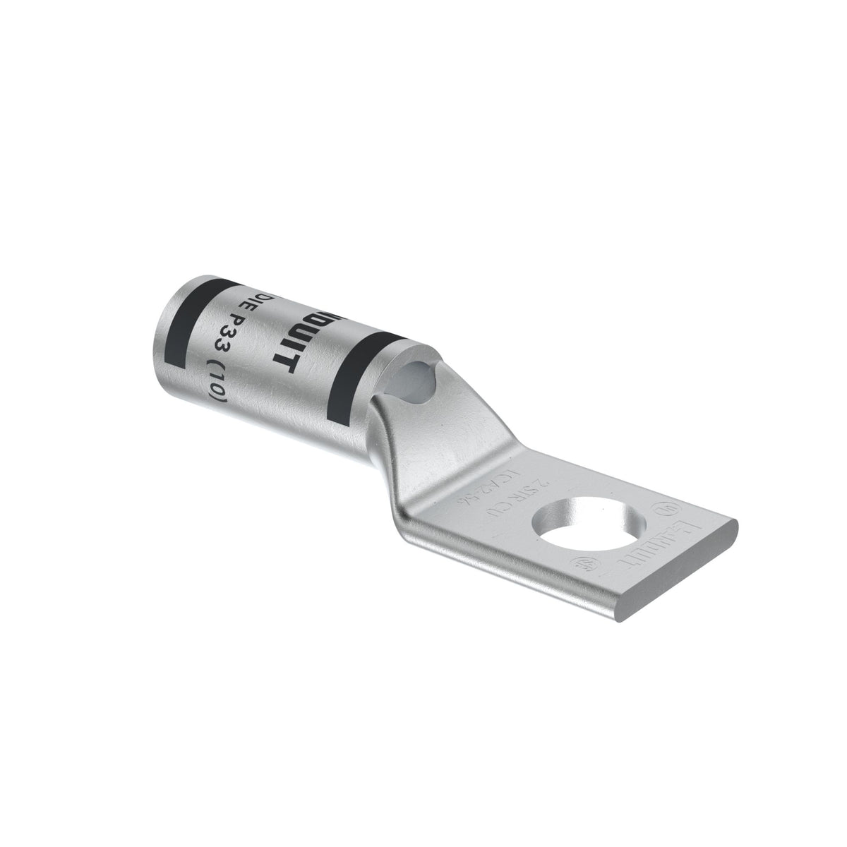 Panduit LCA2-56-Q | Pan-Lug LCA2-56-Q Comp. Lug, 2, Tin Plt Copper, Strt, One 0.31" Stud, PK25