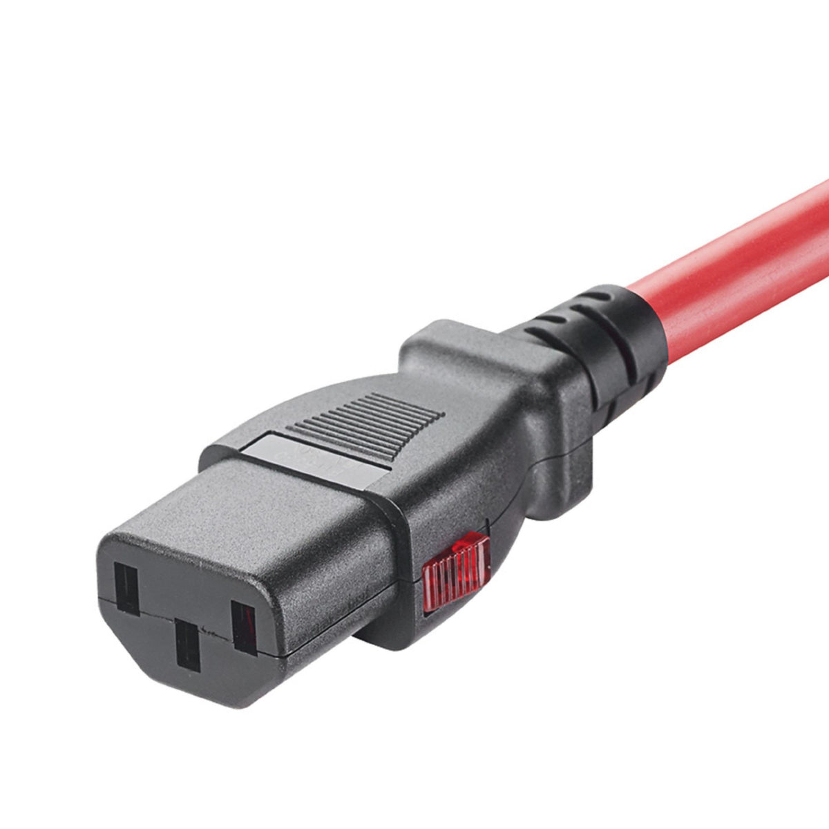 Panduit LPCA01-X | Locking Power Cord, IEC C14 to IEC C13, 2 feet (0.6m), Red
