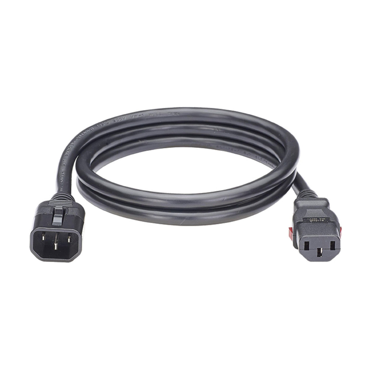 Panduit LPCA11-X | Locking Power Cord, IEC C14 to IEC C13, 2 feet (0.6m), Black