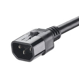 Panduit LPCA14-X | Locking Power Cord, IEC C14 to IEC C13, 8 feet (2.4m), Black