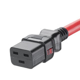 Panduit LPCB02-X | Locking Power Cord, IEC C20 to IEC C19, 4 feet (1.2m), Red
