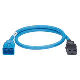 Panduit LPCB09-X | Locking Power Cord, IEC C20 to IEC C19, 8 feet (2.4m), Blue