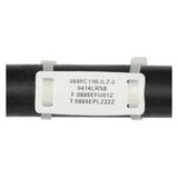 Panduit M200X080FQT | M200X080FQT Marker Plate, PO, White, TT, 0.8"x2", 0.8" PO H, RL1