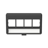 Panduit NK4MFLBL | NetKey Furniture Faceplate, 4-Port, Black, Label Pocket