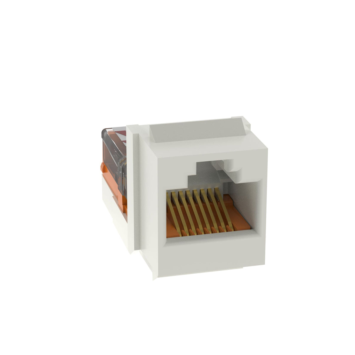 Panduit NK5E88MIW-Q | NetKey Cat 5e Leadframe Jack, Int'l White - Pack of 25