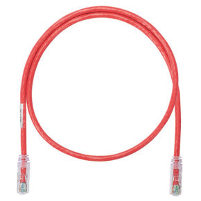 Panduit NK6PC7RDY Netkey Copper Patch Cord, Category 6 With Tx6(tm), Utp Cable, Rj45 To Rj45, Red Jacket, 7 Feet
