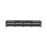 Panduit NK6XPPG48Y | Panduit NetKey | Network Patch Panel - 48 Port(s) - 48 x RJ-45 - 2U High - Black - 19" Wide - Rack-mountable