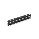 Panduit NK6XPPG48Y | Panduit NetKey | Network Patch Panel - 48 Port(s) - 48 x RJ-45 - 2U High - Black - 19" Wide - Rack-mountable