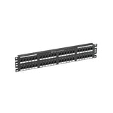 Panduit NK6XPPG48Y | Panduit NetKey | Network Patch Panel - 48 Port(s) - 48 x RJ-45 - 2U High - Black - 19" Wide - Rack-mountable