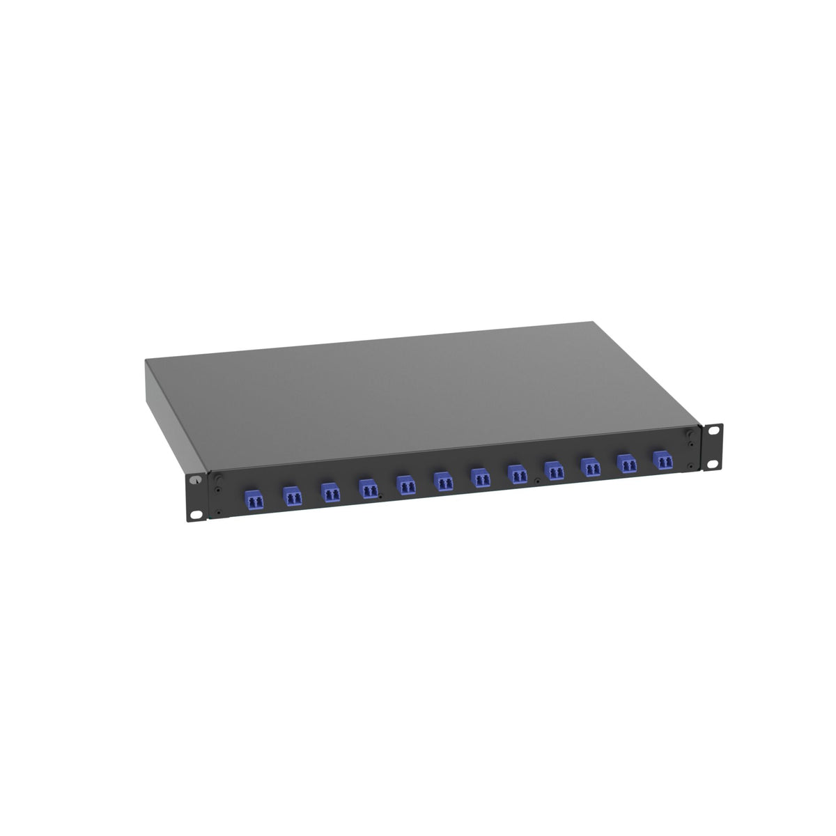Panduit NKFD1W12BUDLCZ | Panduit NetKey Pre-loaded Fiber Drawer - Fiber-optic splice tray - LC SM X 24 - black - 1U - 19"