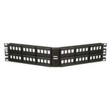 Panduit NKFPA48 | NetKey Patch Panel, Front Access, Angled, 48-Port, Black