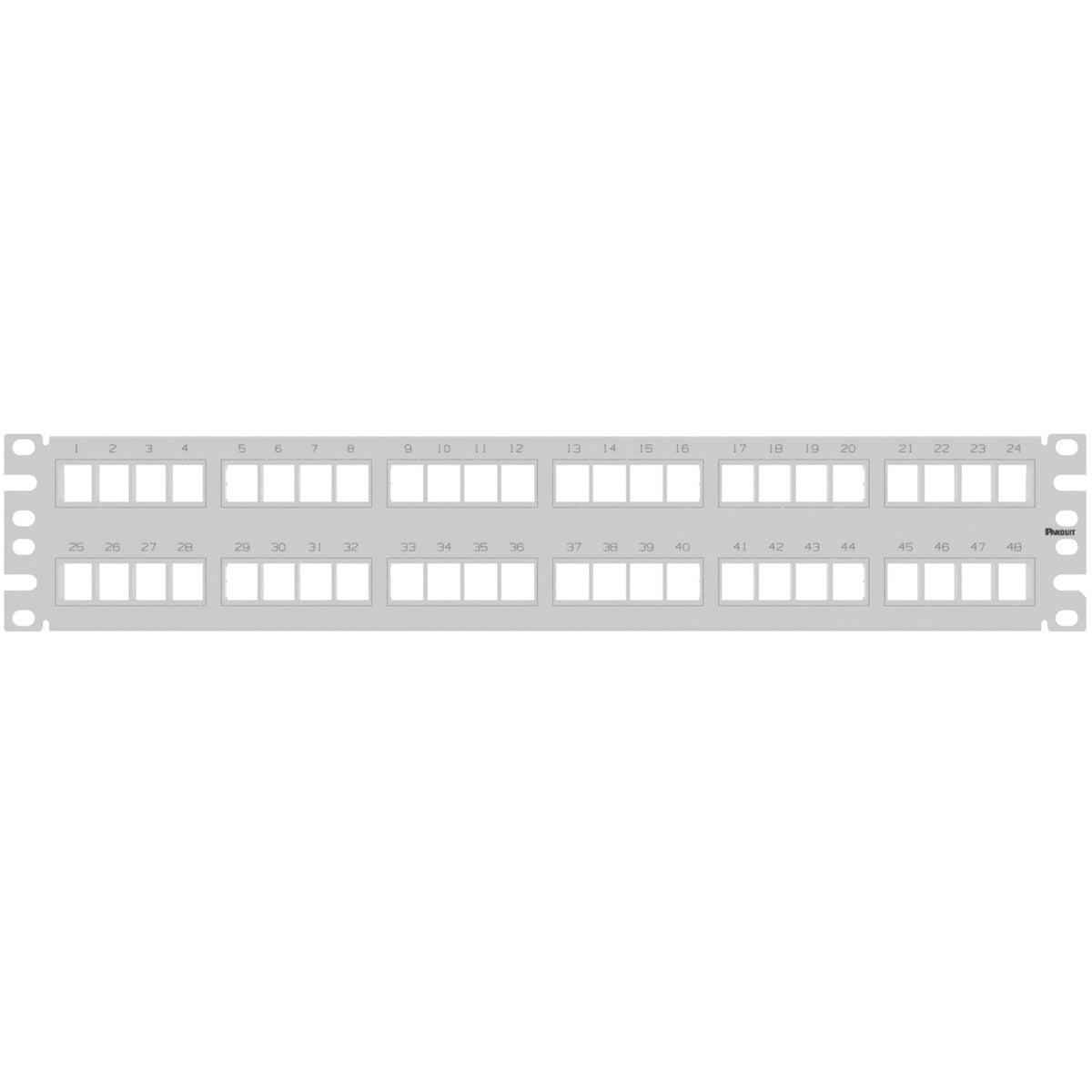 Panduit NKPP48FMWH | NK Mod Patch Panel Flat Flush Mount 48 Port White