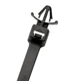 Panduit PLWP1S-D30 | Pan-Ty PLWP1S-D30 Wing Push Mount Tie, Black, High Heat PA6.6, 5.2"L, 50lb