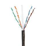Panduit PUO6C04BL-CEG | Copper Cable, Cat 6, 23 AWG, U/UTP, Outdoor, Black