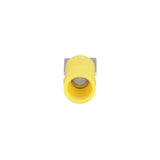 Panduit PV10-6F-L | Pan-Term PV10-6F-L Fork Terminal, Yellow, Vinyl, 10-14 AWG, #6 Stud, PK50