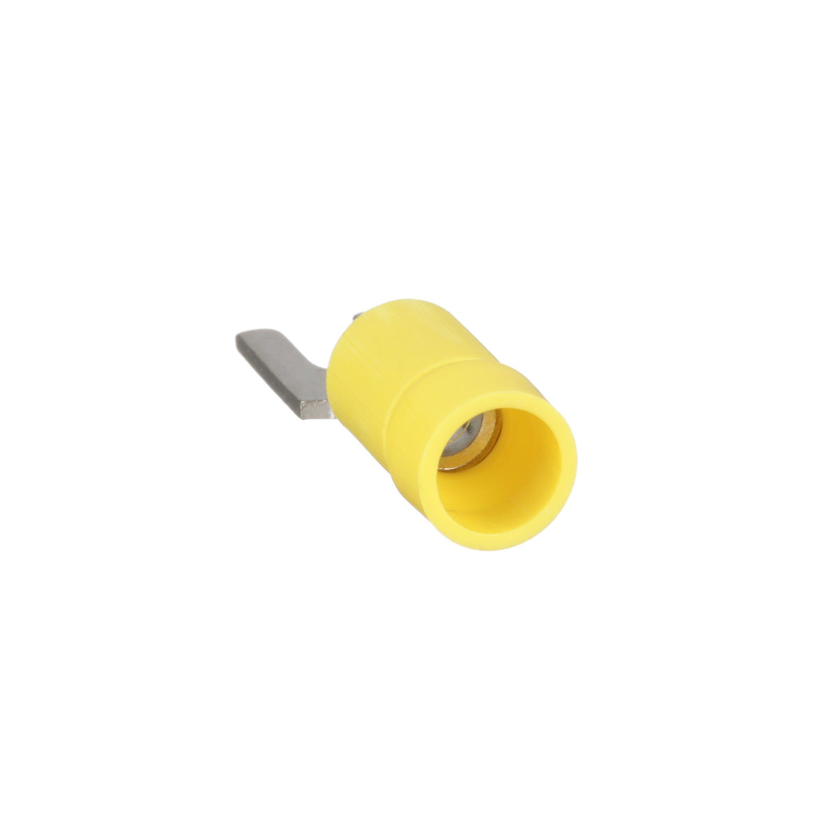 Panduit PV10-6F-L | Pan-Term PV10-6F-L Fork Terminal, Yellow, Vinyl, 10-14 AWG, #6 Stud, PK50