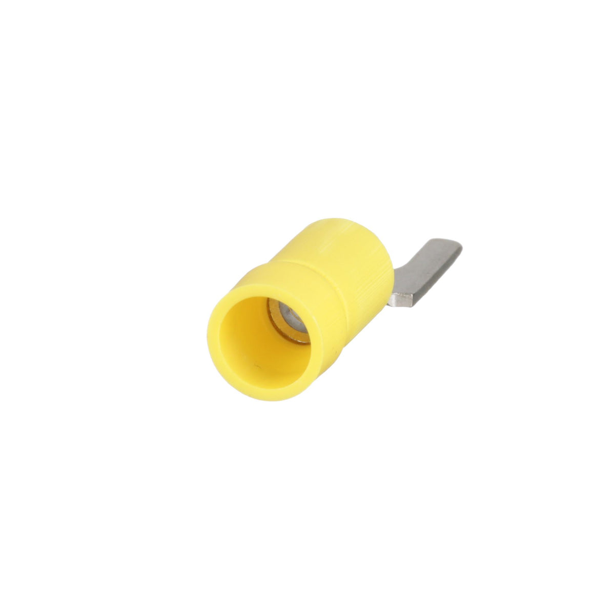 Panduit PV10-6F-L | Pan-Term PV10-6F-L Fork Terminal, Yellow, Vinyl, 10-14 AWG, #6 Stud, PK50