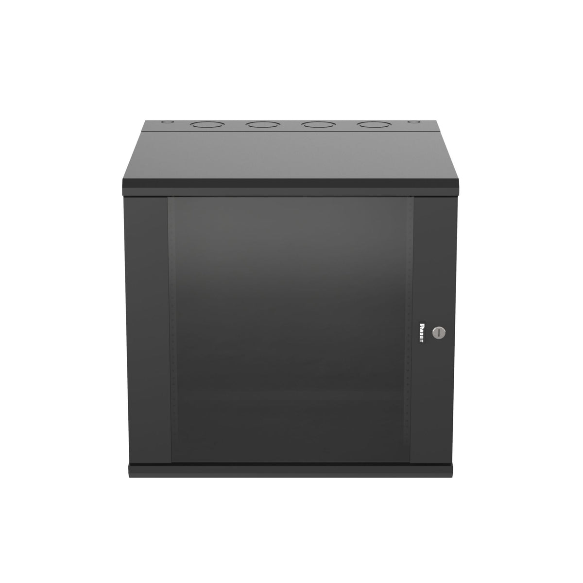 Panduit PZWMC12W | PanZone Wall Mount Cabinet with Windowed Front Door, 12 RU, Black