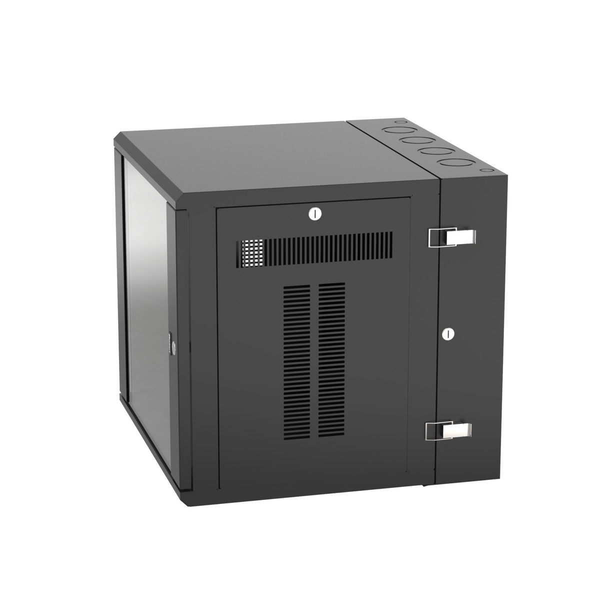 Panduit PZWMC12W | PanZone Wall Mount Cabinet with Windowed Front Door, 12 RU, Black