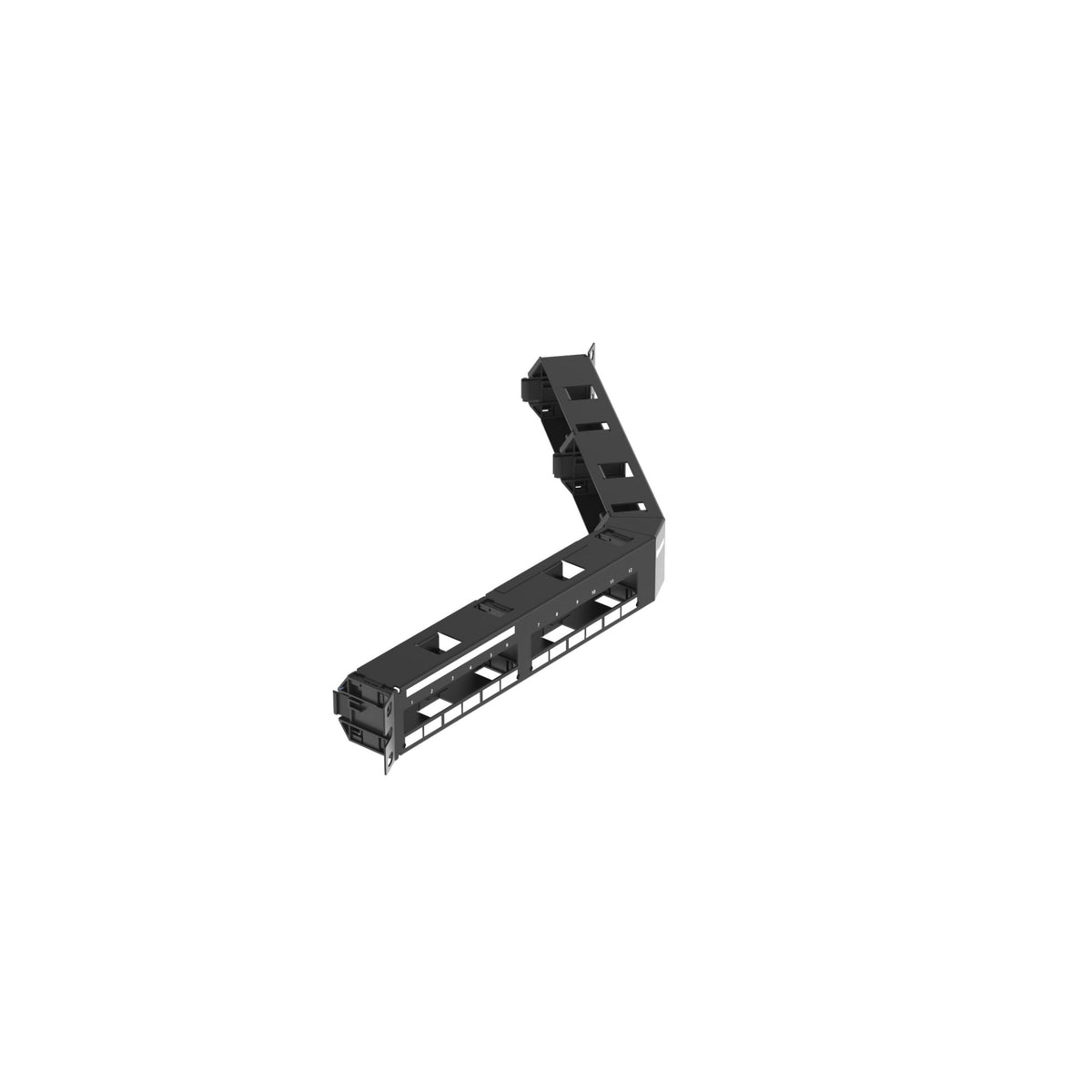 Panduit QAPP24BL | QuickNet Angled Patch Panel, 24 Port, 1 RU, Black