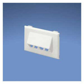 Panduit T70FH4WH | Surface Raceway, T-70 Hz,Slp, 4 Pt, Mini-Com Facplt, White